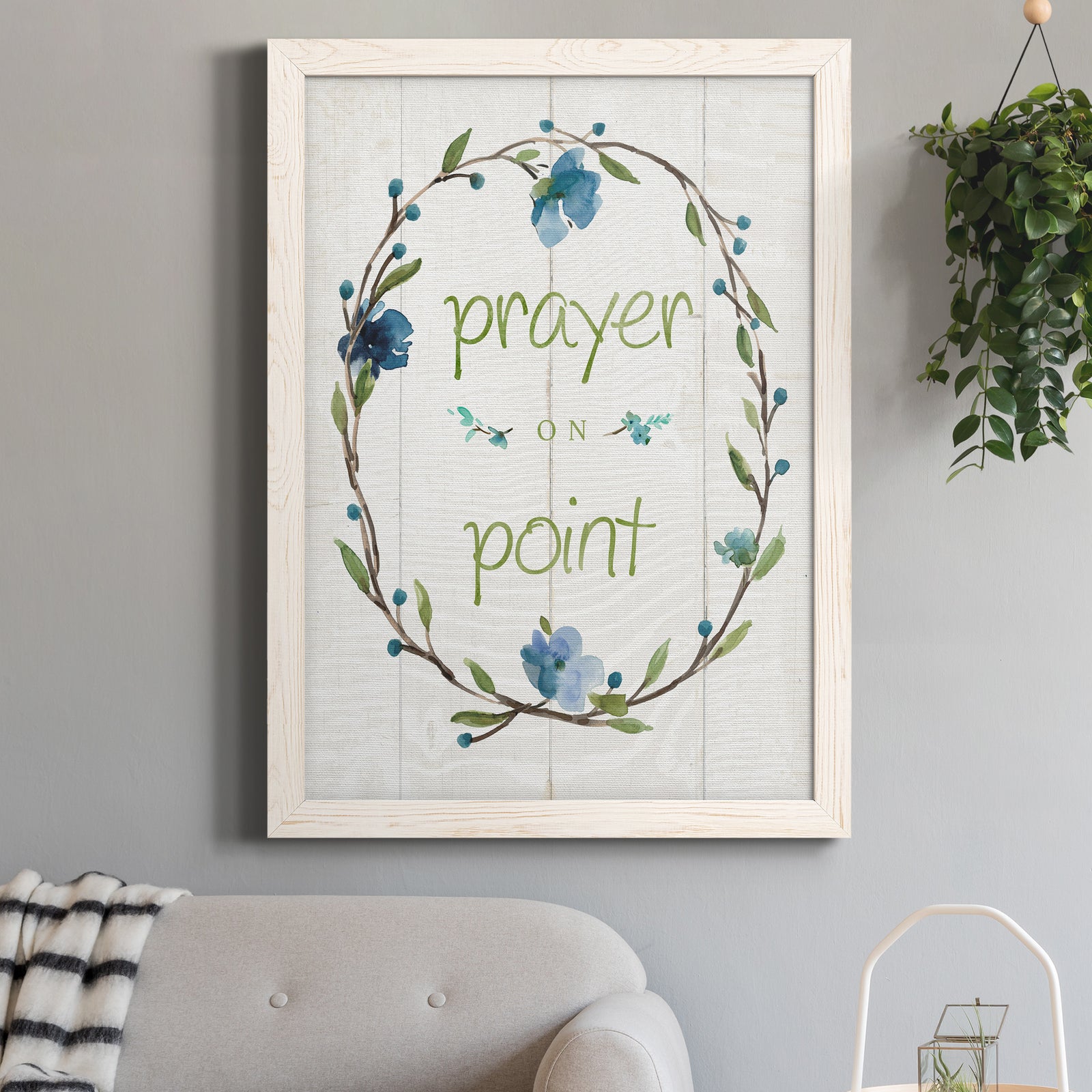 Prayer On Point - Premium Canvas Framed in Barnwood - Ready to Hang