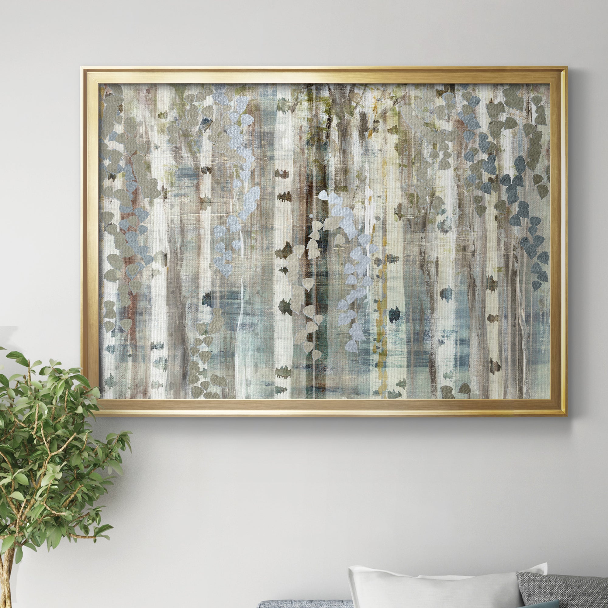 Birch Wood Meadow Premium Classic Framed Canvas - Ready to Hang