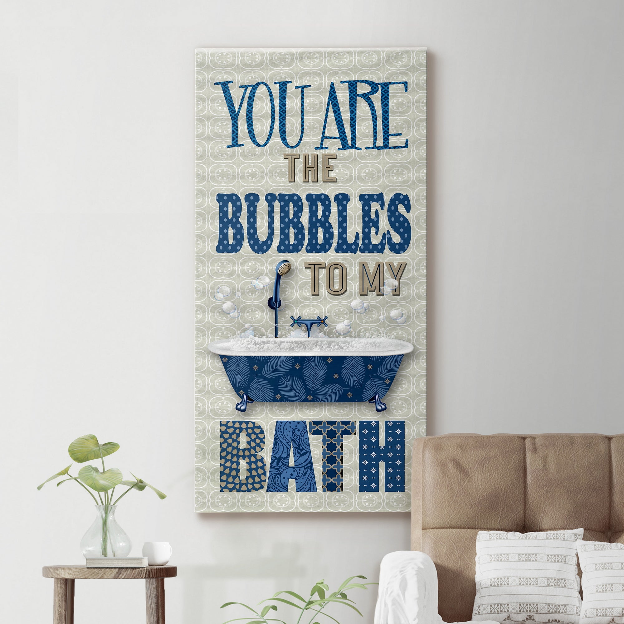 Bubbles to My Bath - Premium Gallery Wrapped Canvas - Ready to Hang