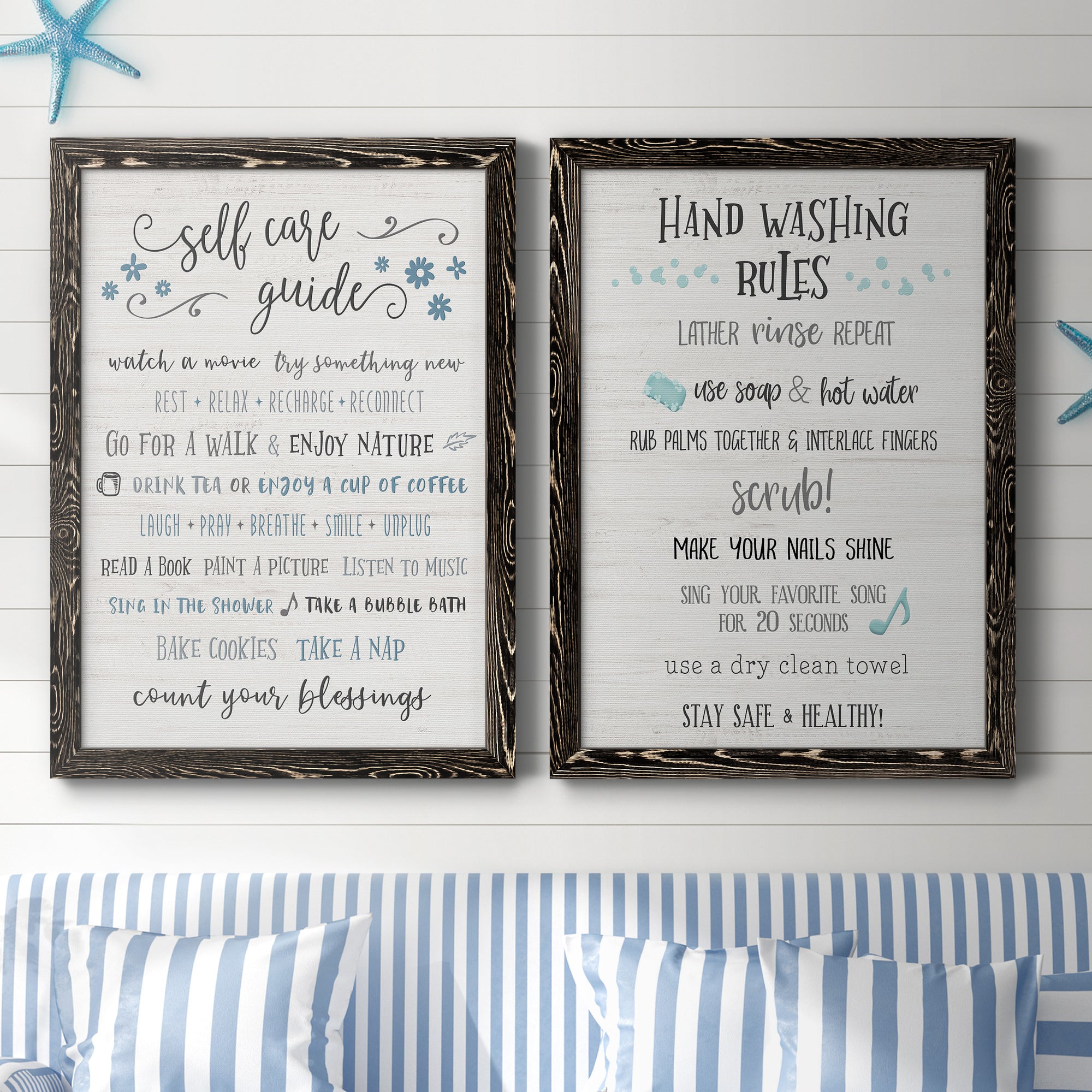 Guide to Self Care- Premium Framed Canvas in Barnwood - Ready to Hang