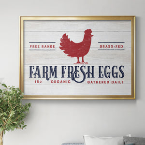 Farm Fresh Eggs - Modern Framed Canvas Print