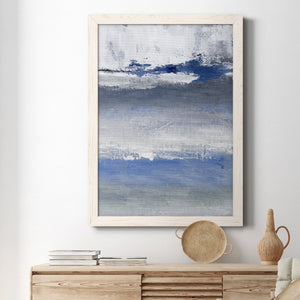 Soft Solace Indigo - Premium Canvas Framed in Barnwood - Ready to Hang