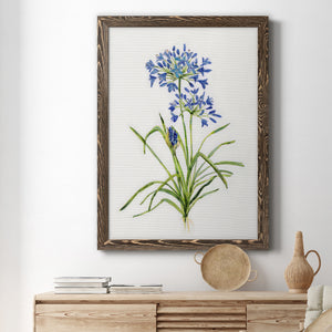 Blue Lively Botanical I - Premium Canvas Framed in Barnwood - Ready to Hang