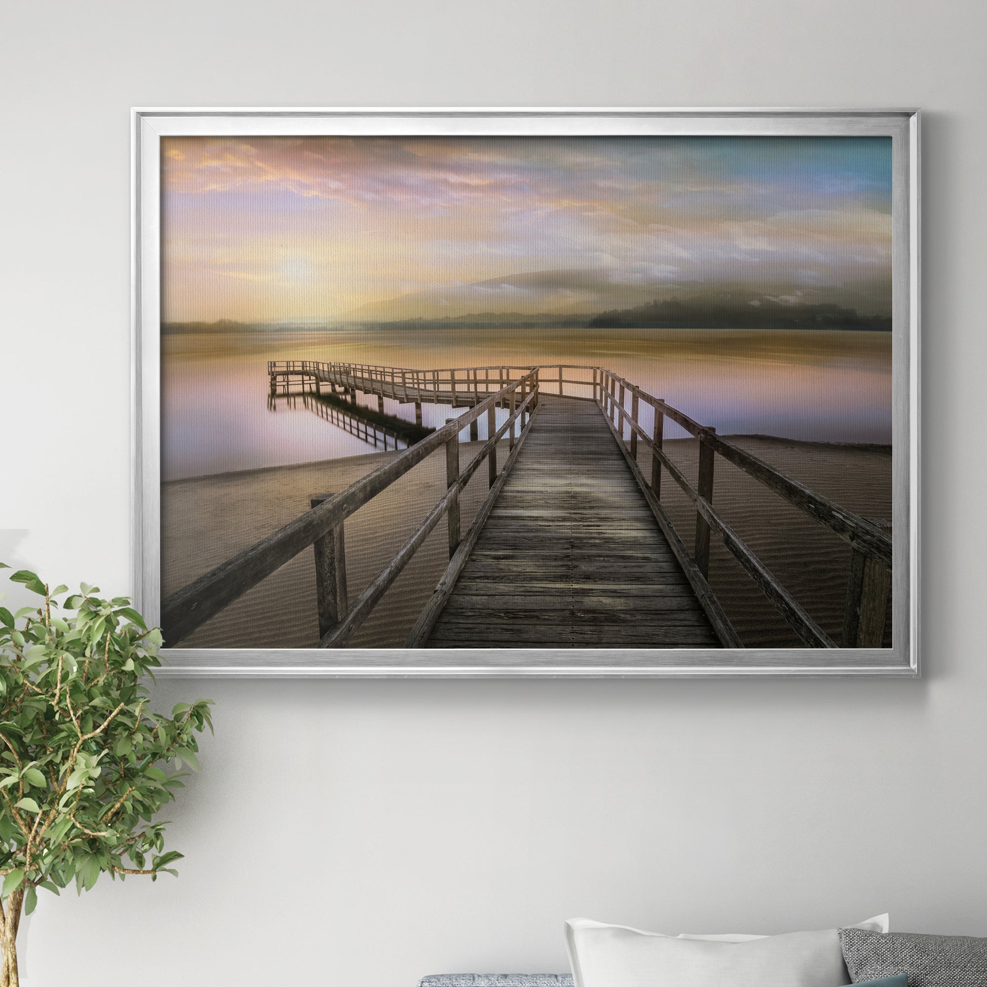 Morning on the Lake Premium Classic Framed Canvas - Ready to Hang