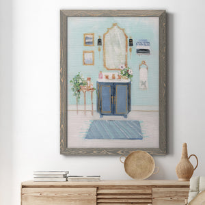 Blue Bath II - Premium Canvas Framed in Barnwood - Ready to Hang