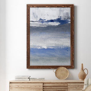 Soft Solace Indigo - Premium Canvas Framed in Barnwood - Ready to Hang