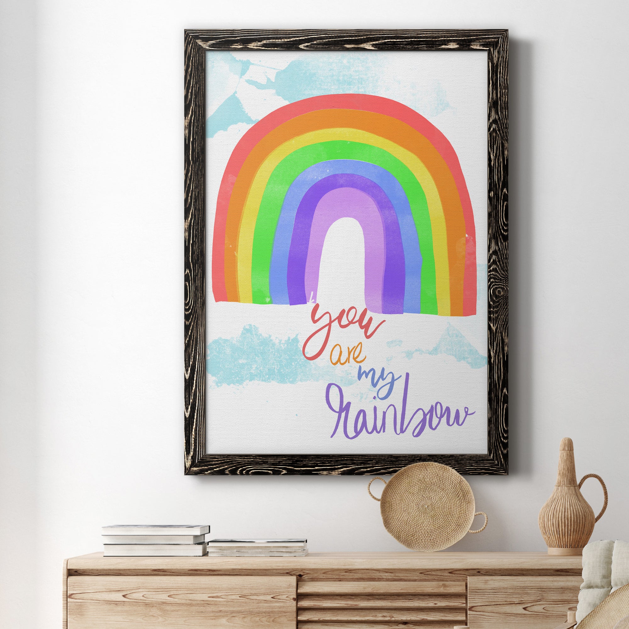 You Are My Rainbow - Premium Canvas Framed in Barnwood - Ready to Hang