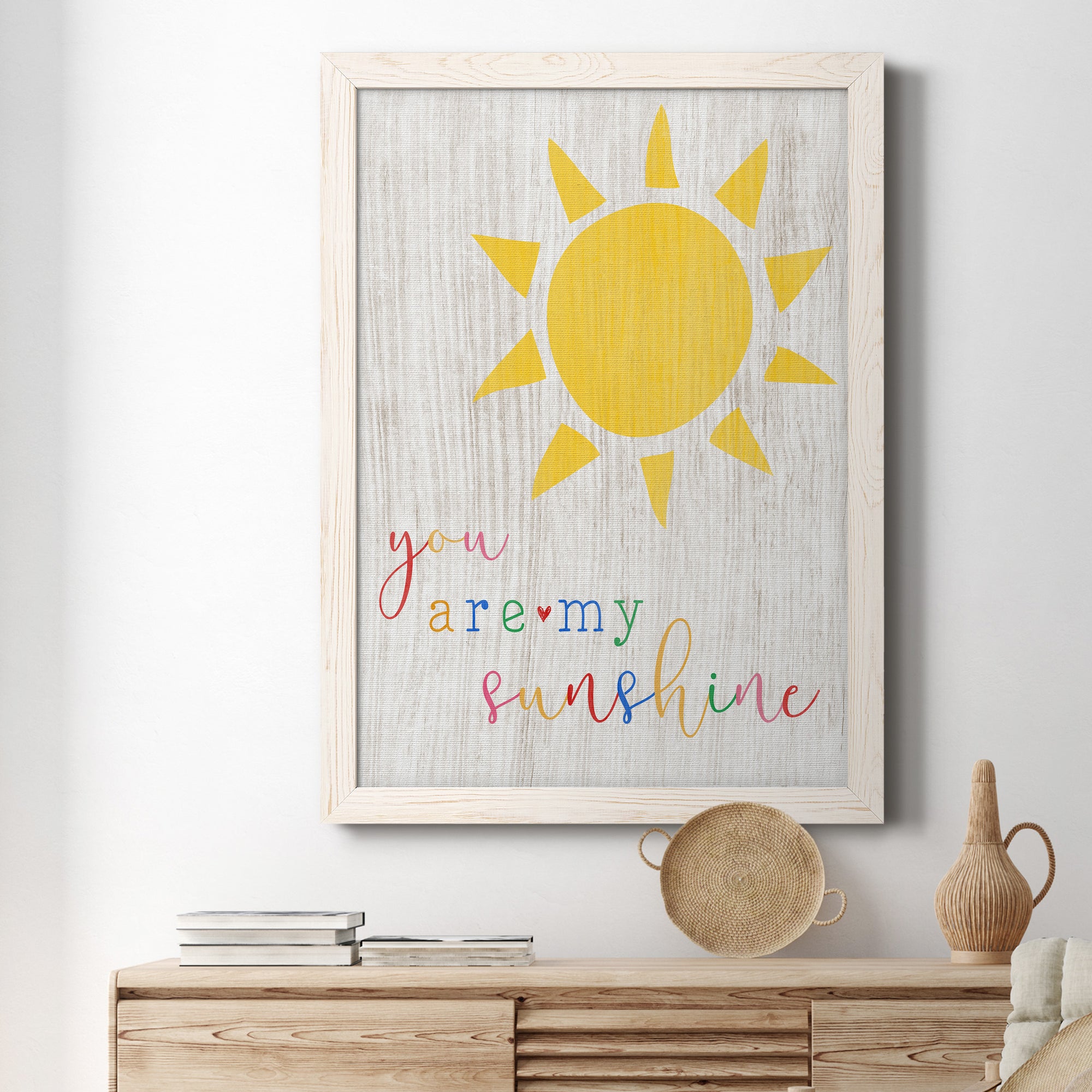 You are my Sunshine - Premium Canvas Framed in Barnwood - Ready to Hang