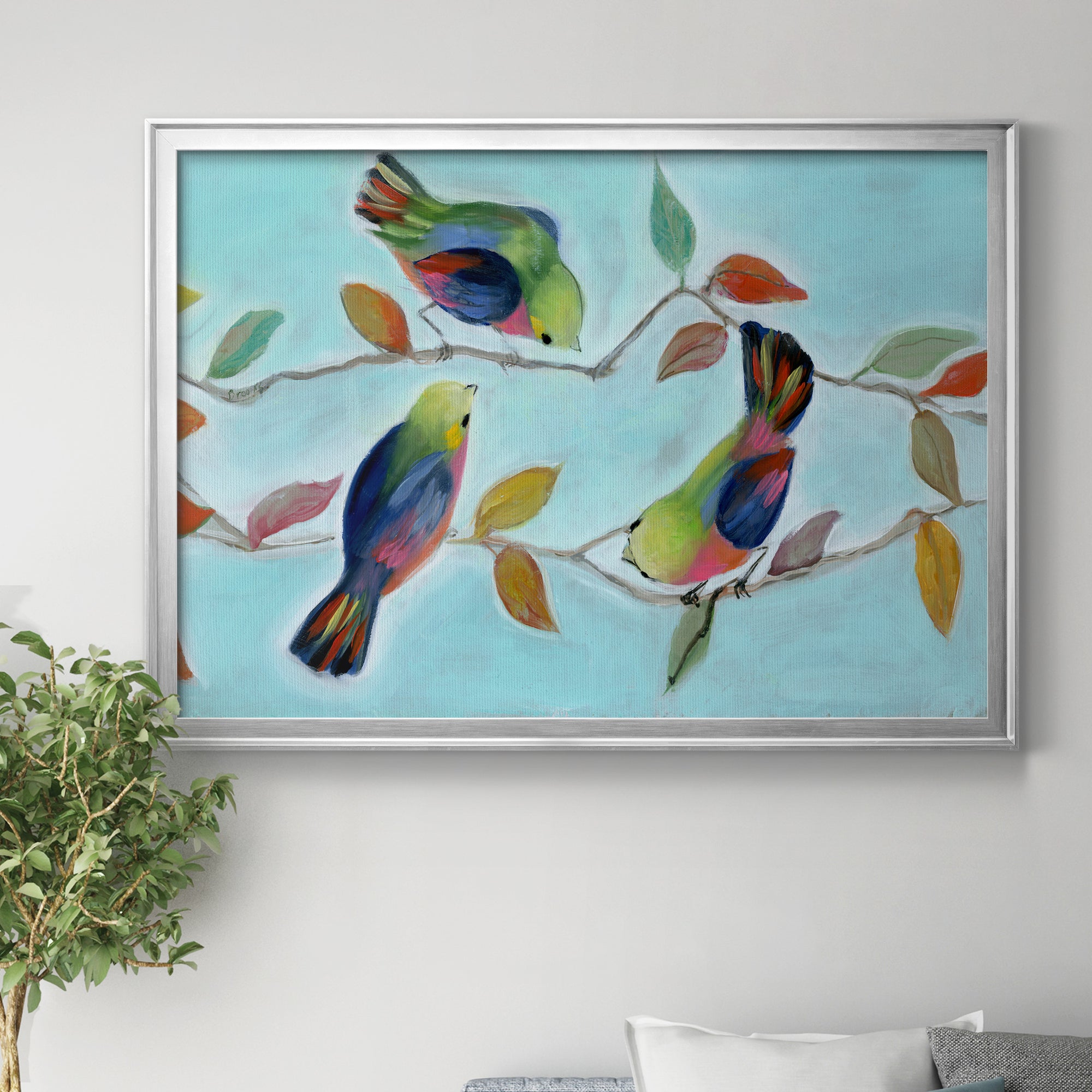 Bitty Birds I Premium Classic Framed Canvas - Ready to Hang