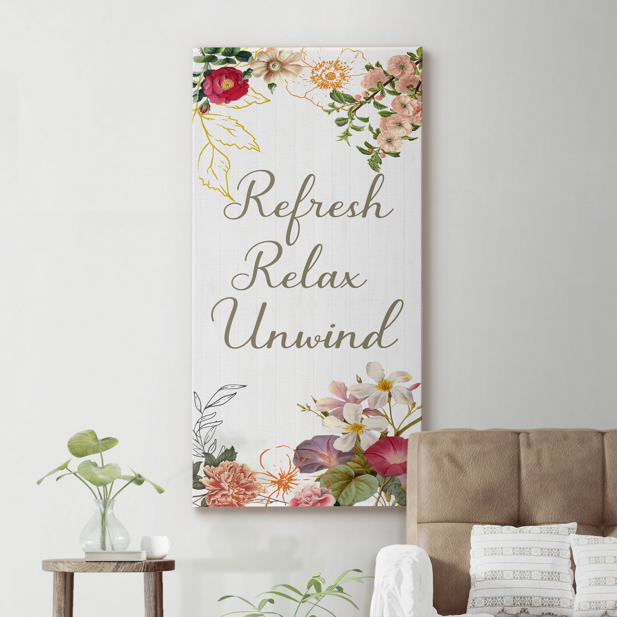 Refresh, Relax, Unwind - Premium Gallery Wrapped Canvas - Ready to Hang