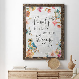 Spring Bird Blessing - Premium Canvas Framed in Barnwood - Ready to Hang