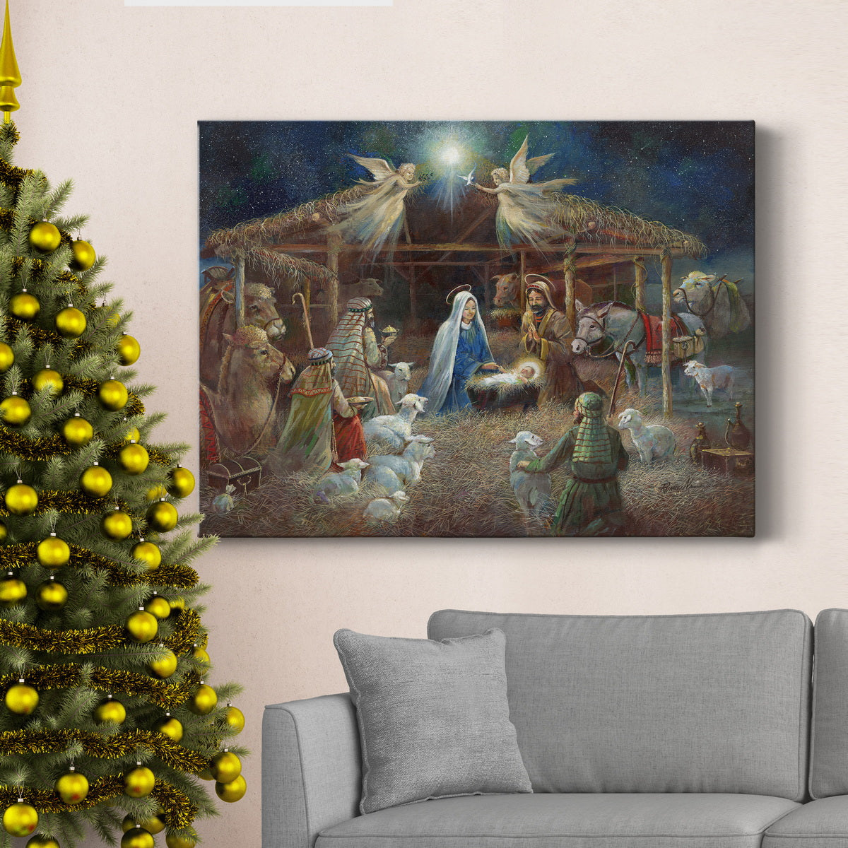 The Nativity - Premium Gallery Wrapped Canvas  - Ready to Hang