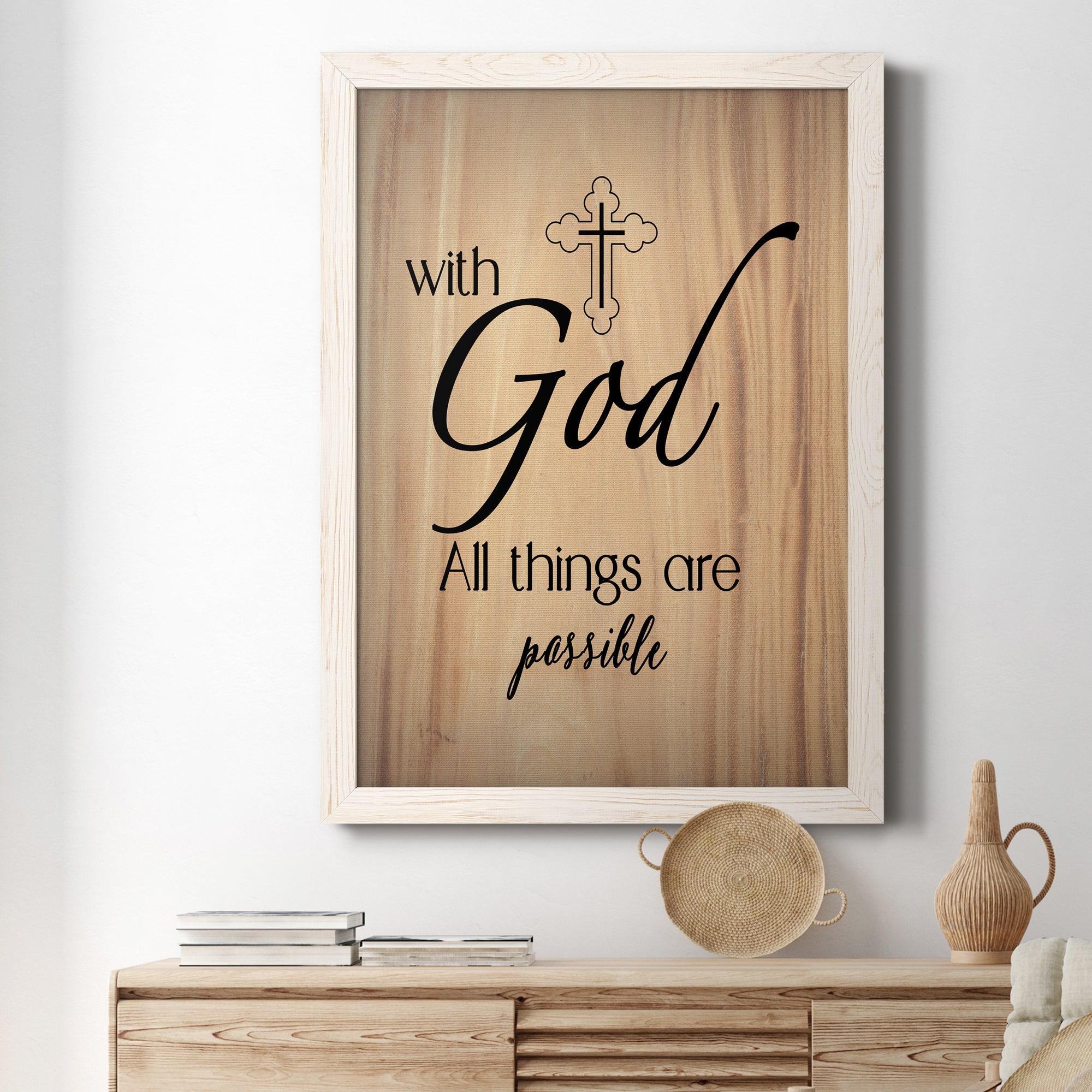 All Things Possible - Premium Canvas Framed in Barnwood - Ready to Hang