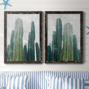 Aruba Cacti I- Premium Framed Canvas in Barnwood - Ready to Hang