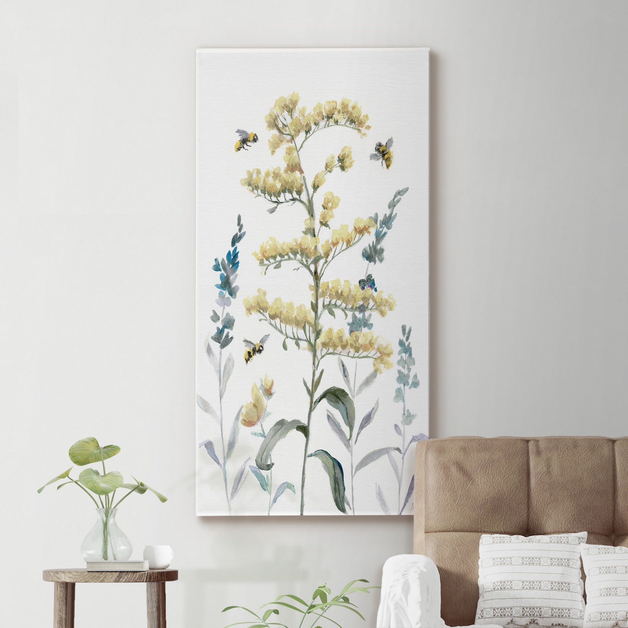 Bumble Bee Garden I - Premium Gallery Wrapped Canvas - Ready to Hang