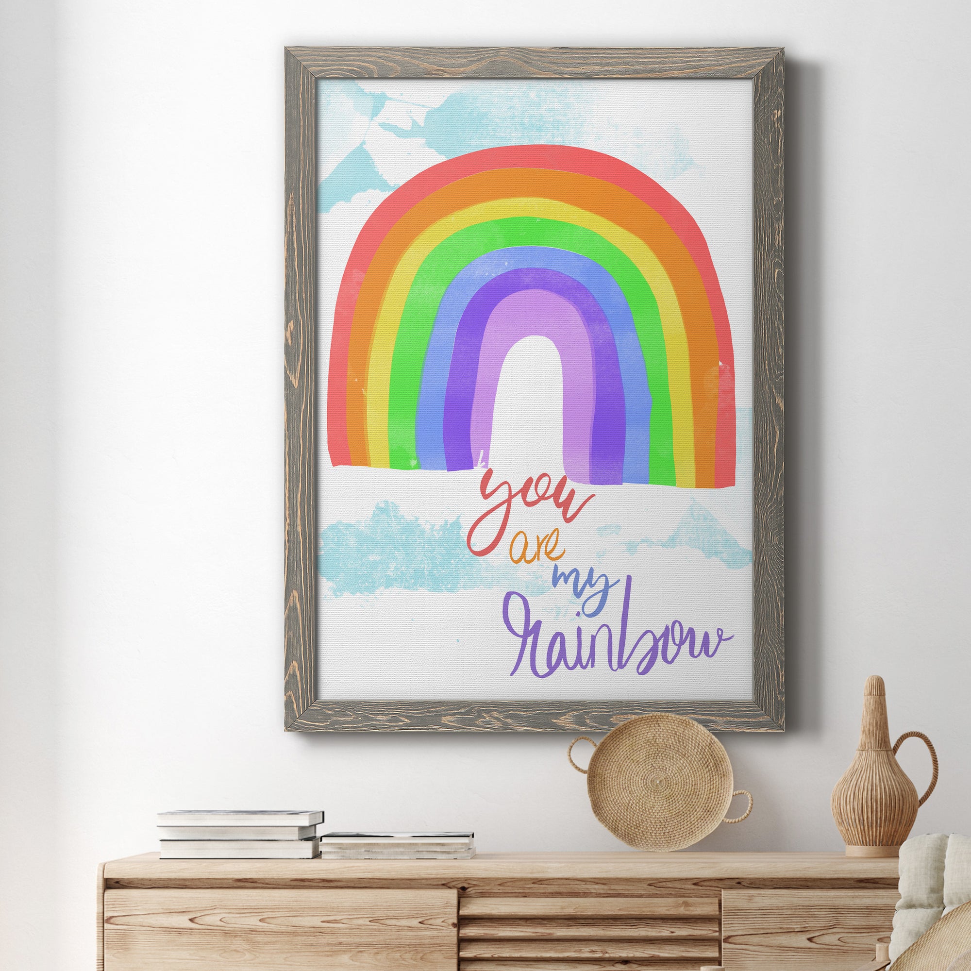 You Are My Rainbow - Premium Canvas Framed in Barnwood - Ready to Hang