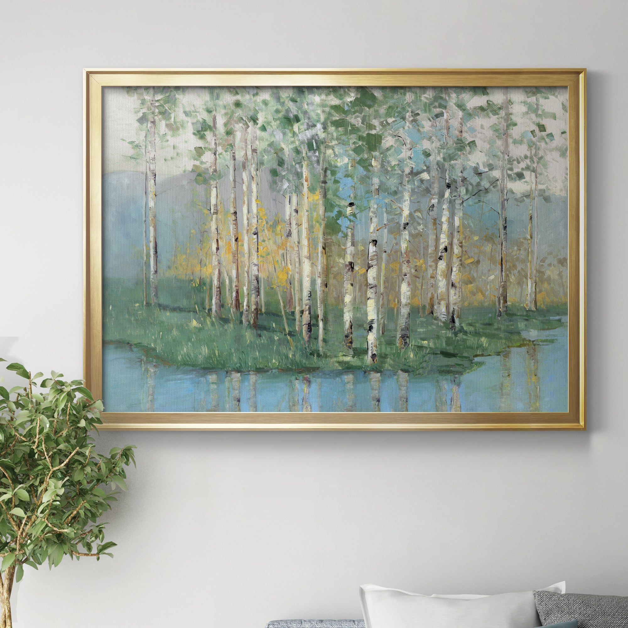 Birch Reflections Revisited Premium Classic Framed Canvas - Ready to Hang