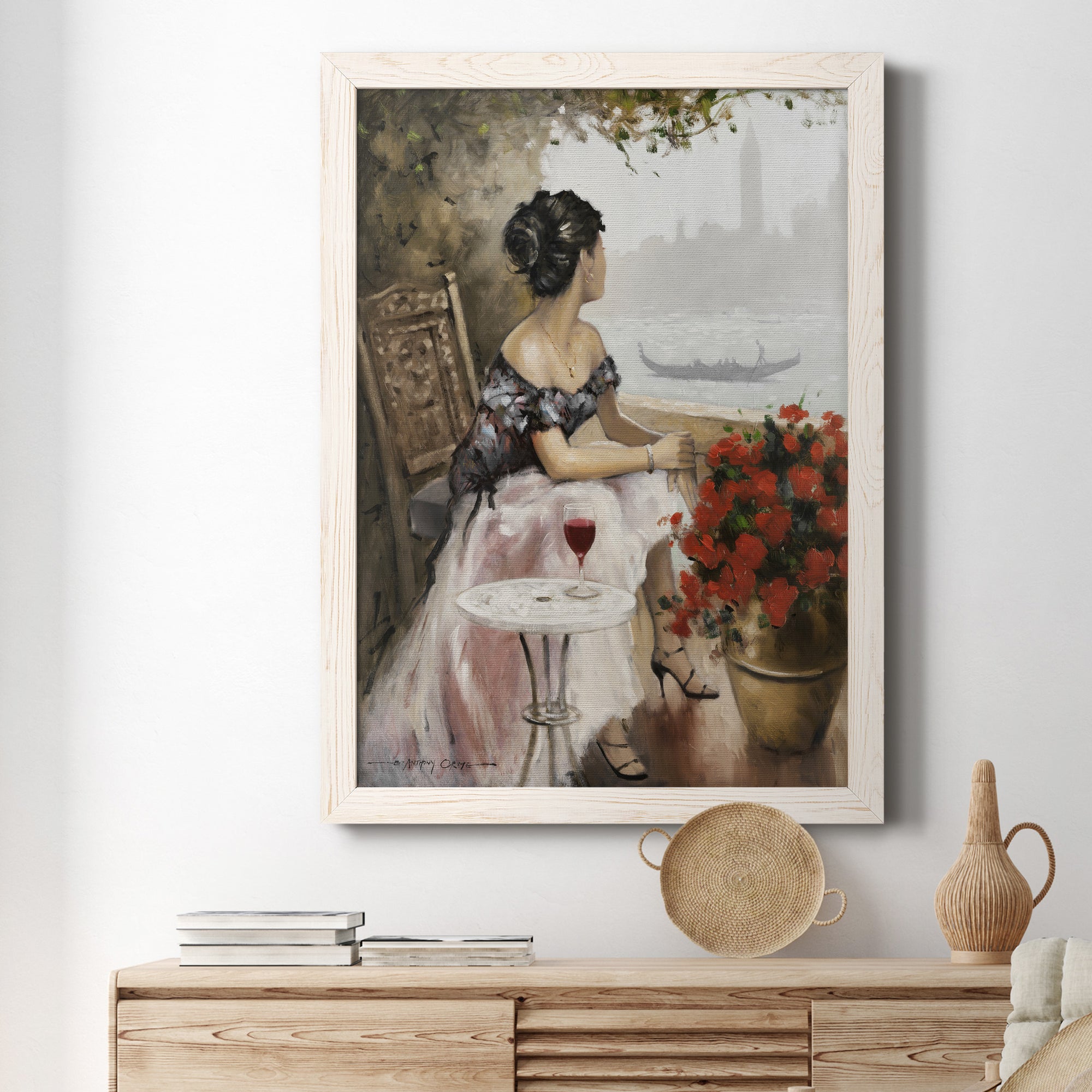 Afternoon On The Canal - Premium Canvas Framed in Barnwood - Ready to Hang