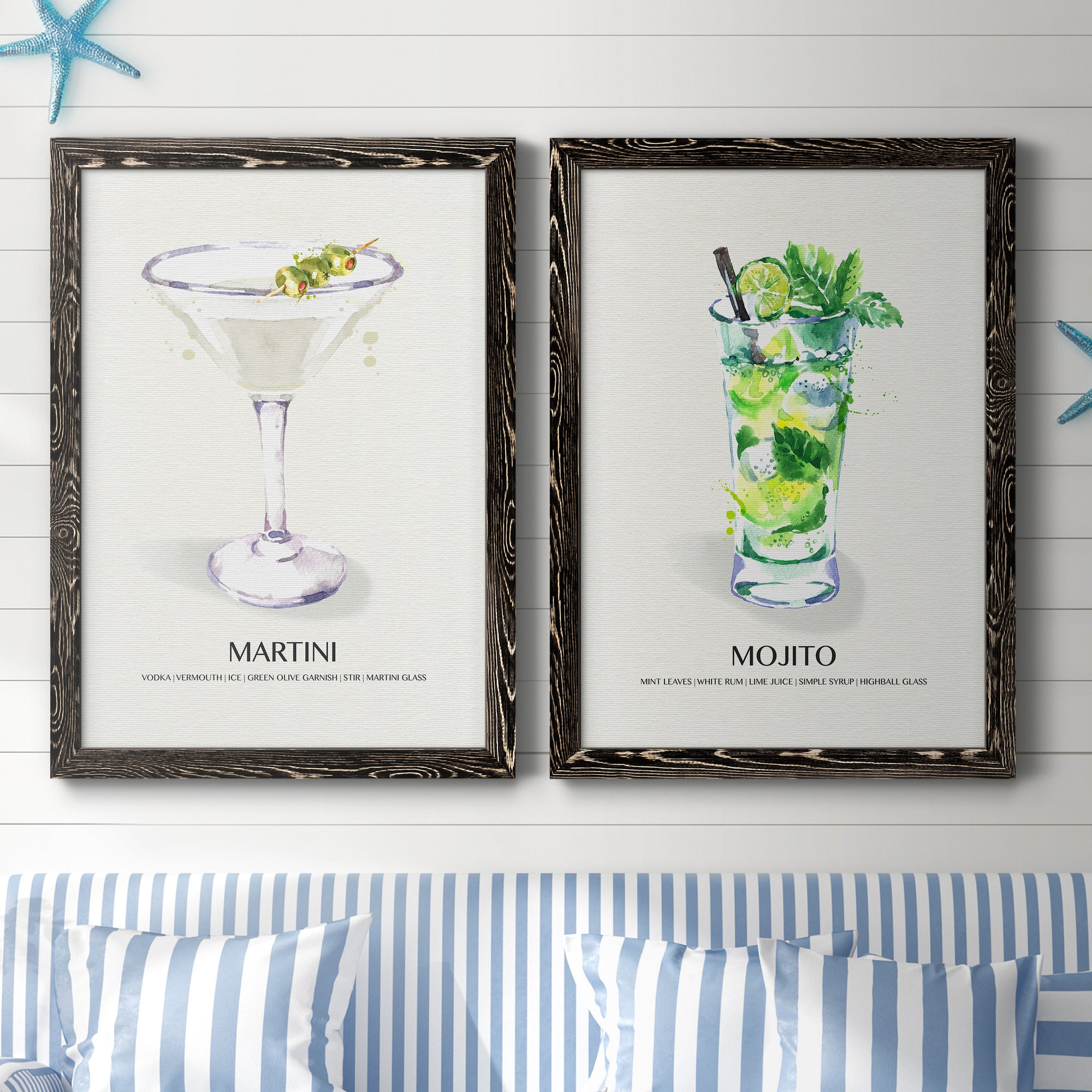 Martini- Premium Framed Canvas in Barnwood - Ready to Hang