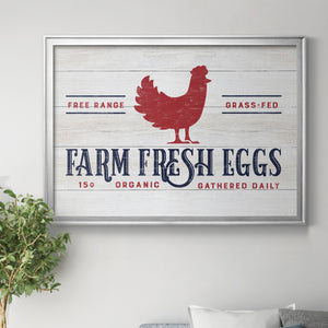 Farm Fresh Eggs - Modern Framed Canvas Print