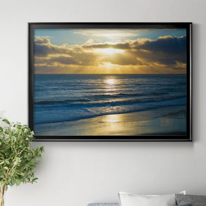 Beach Sunset Surfers Premium Classic Framed Canvas - Ready to Hang