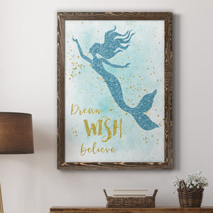 Dream Wish Believe - Premium Canvas Framed in Barnwood - Ready to Hang