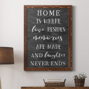 Love Resides - Premium Canvas Framed in Barnwood - Ready to Hang