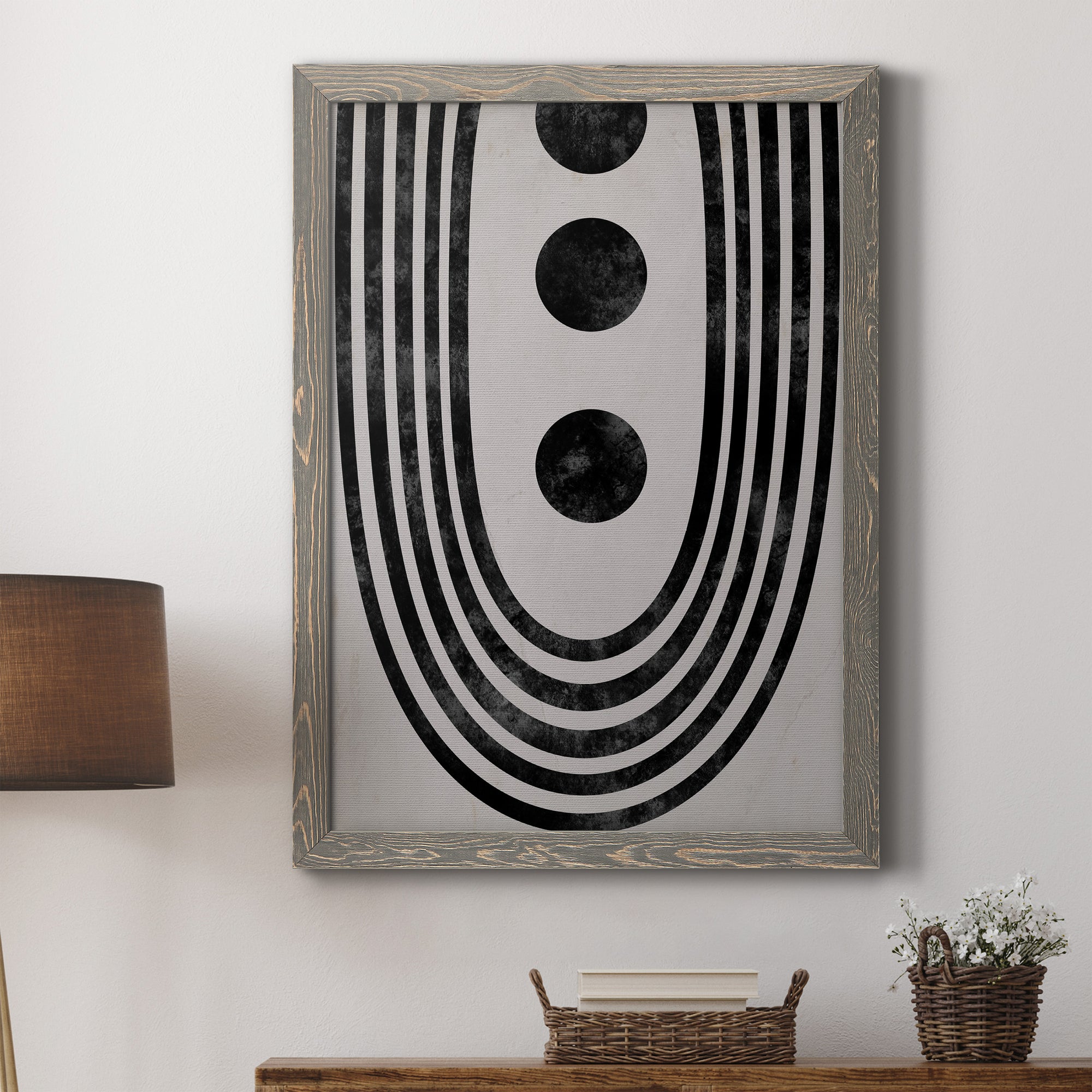 Tubular Abstract II - Premium Canvas Framed in Barnwood - Ready to Hang