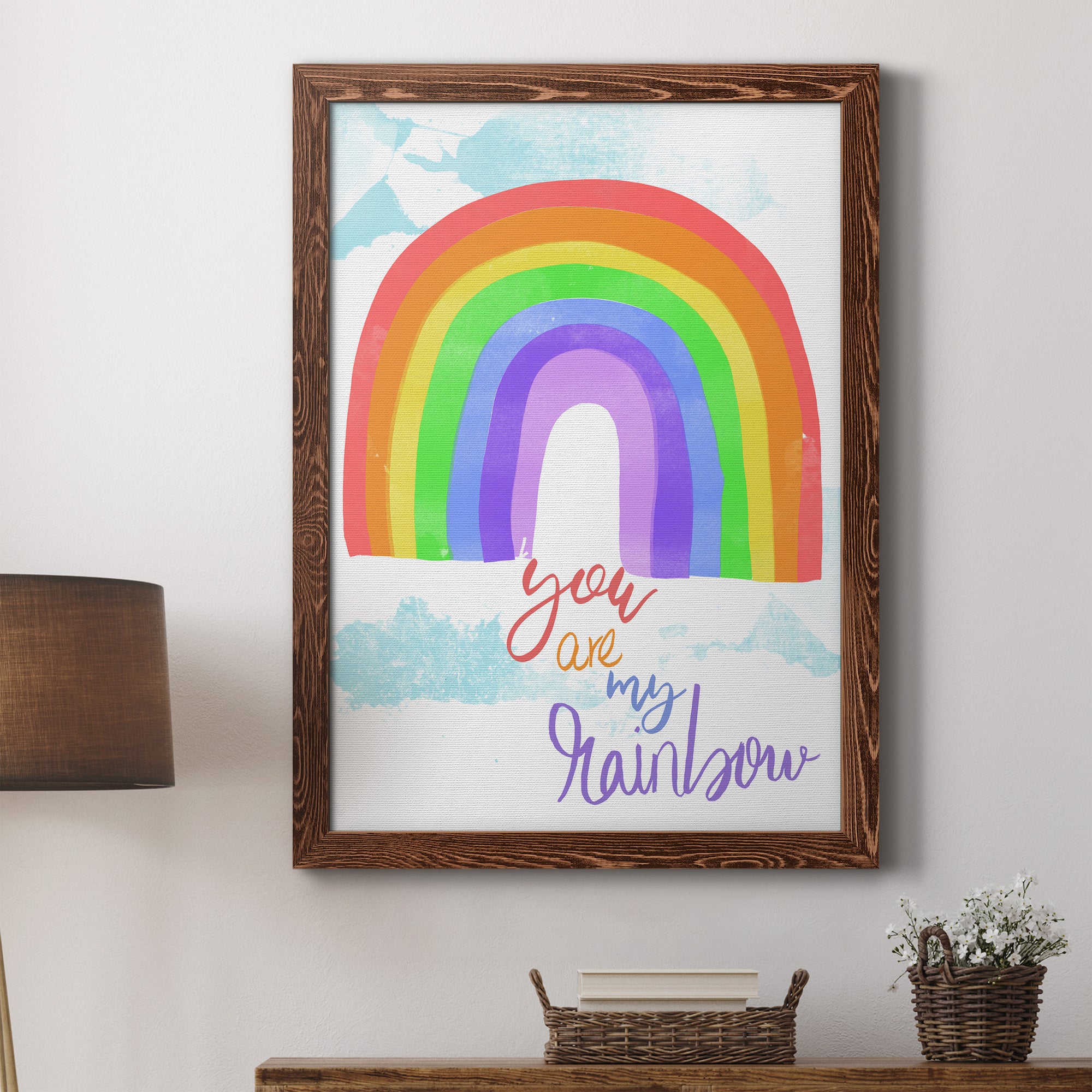 You Are My Rainbow - Premium Canvas Framed in Barnwood - Ready to Hang