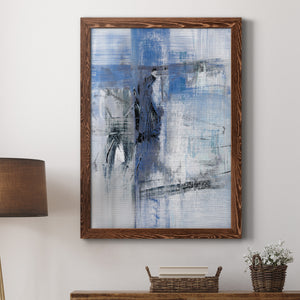 Reflections in Indigo - Premium Canvas Framed in Barnwood - Ready to Hang