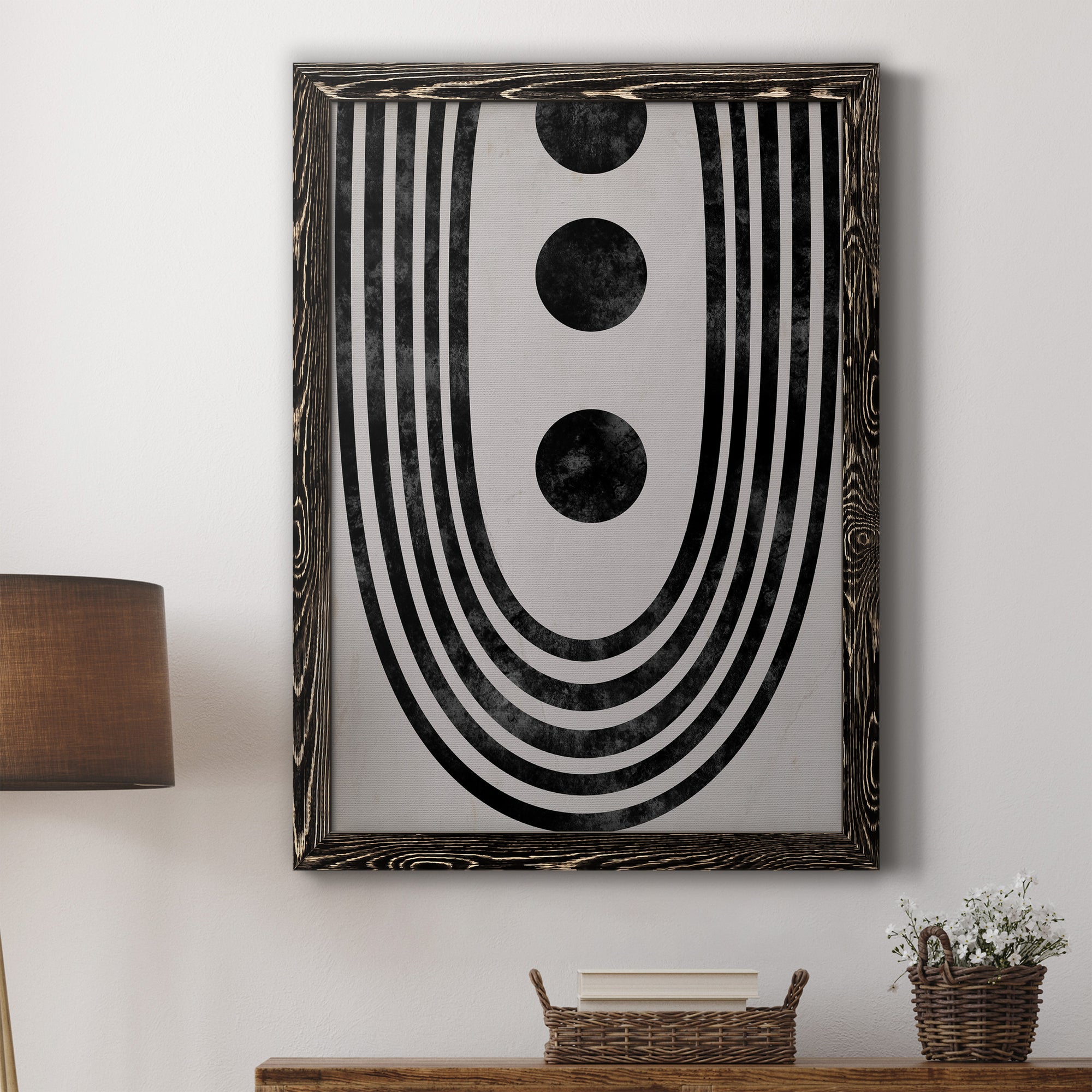 Tubular Abstract II - Premium Canvas Framed in Barnwood - Ready to Hang