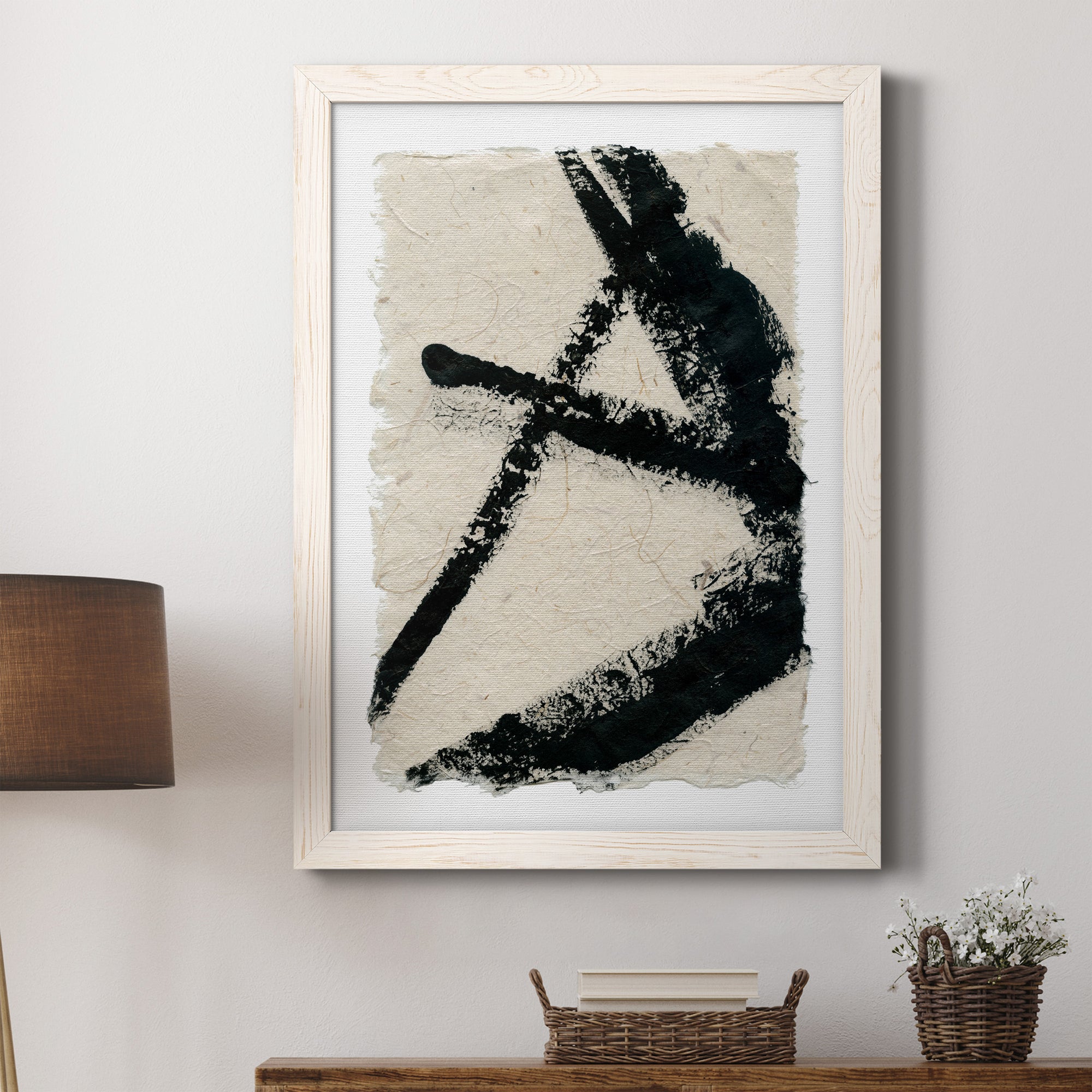 Lines Crossed I - Premium Canvas Framed in Barnwood - Ready to Hang