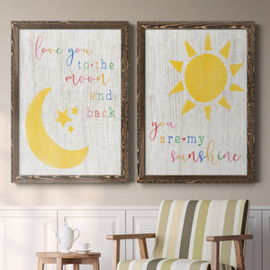 To the Moon and Back- Premium Framed Canvas in Barnwood - Ready to Hang