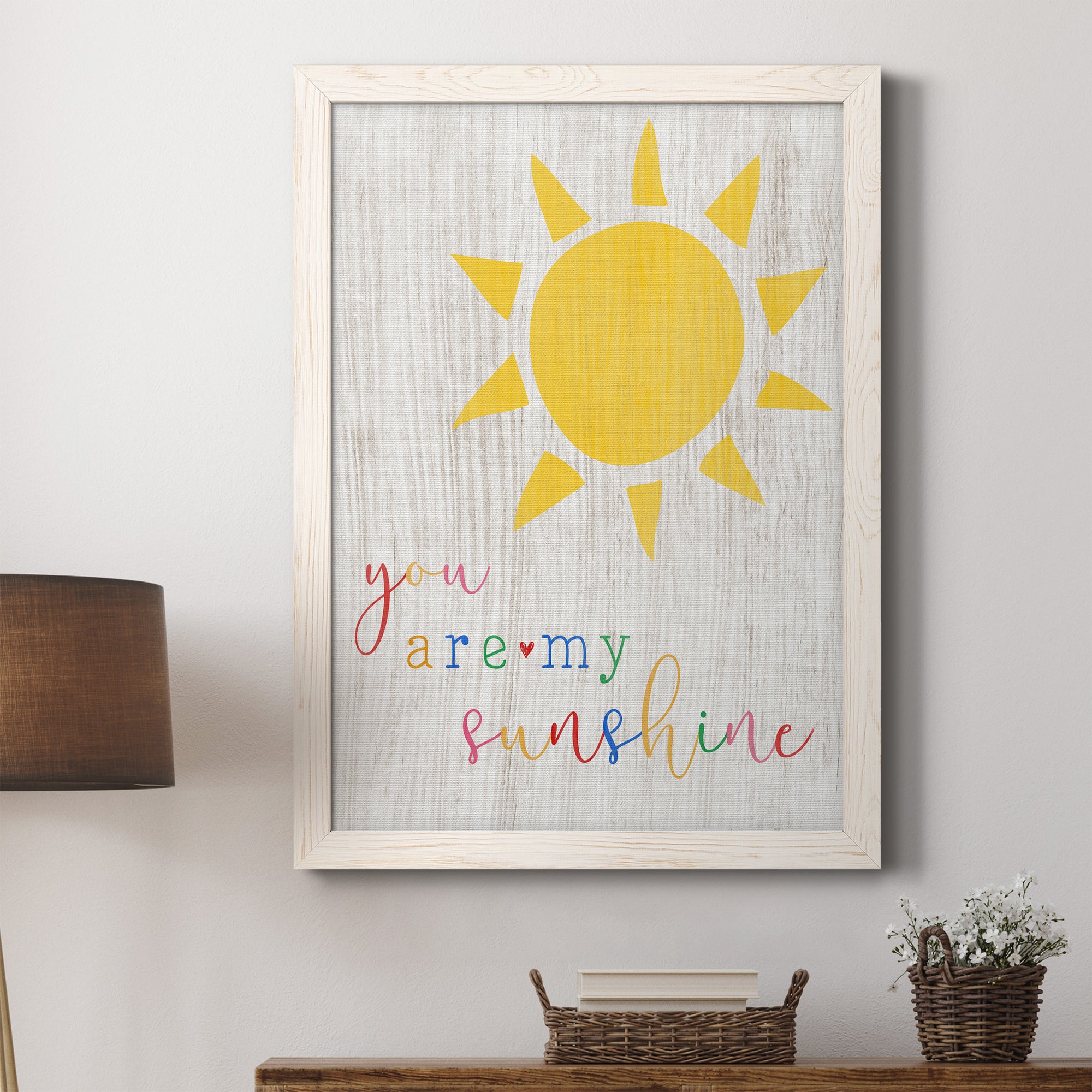 You are my Sunshine - Premium Canvas Framed in Barnwood - Ready to Hang