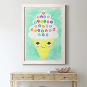 Ice Cream Alphabet - Premium Canvas Framed in Barnwood - Ready to Hang