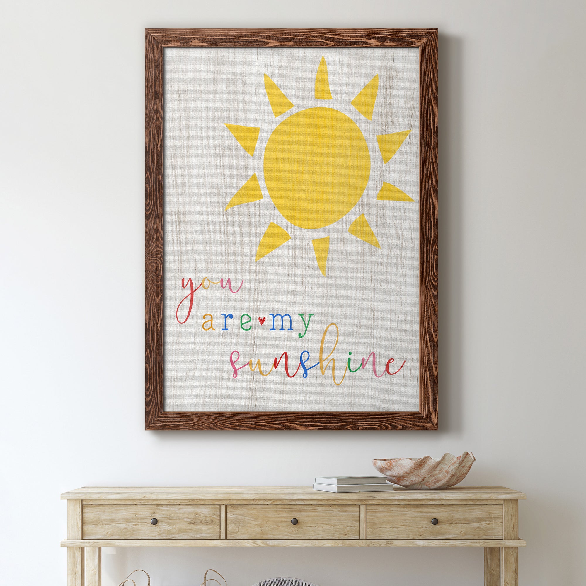 You are my Sunshine - Premium Canvas Framed in Barnwood - Ready to Hang