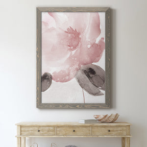 Blush Bloom I - Premium Canvas Framed in Barnwood - Ready to Hang
