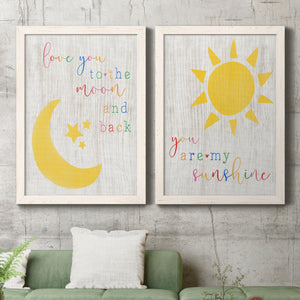 To the Moon and Back- Premium Framed Canvas in Barnwood - Ready to Hang