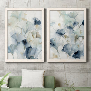 Indigo Ginkgo I- Premium Framed Canvas in Barnwood - Ready to Hang