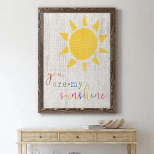 You are my Sunshine - Premium Canvas Framed in Barnwood - Ready to Hang