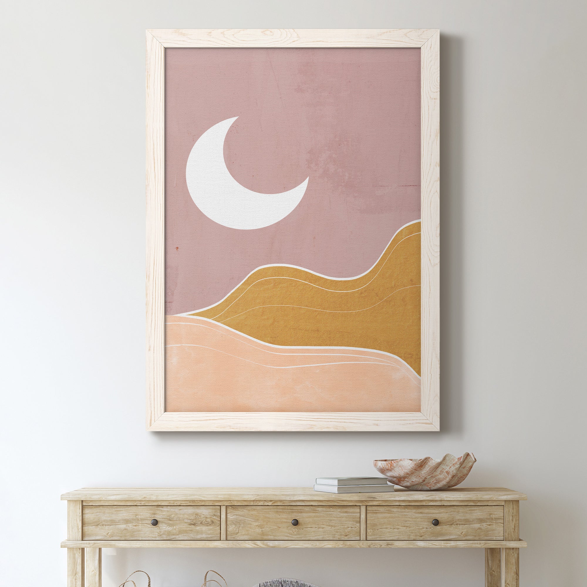 Sedona Moon - Premium Canvas Framed in Barnwood - Ready to Hang