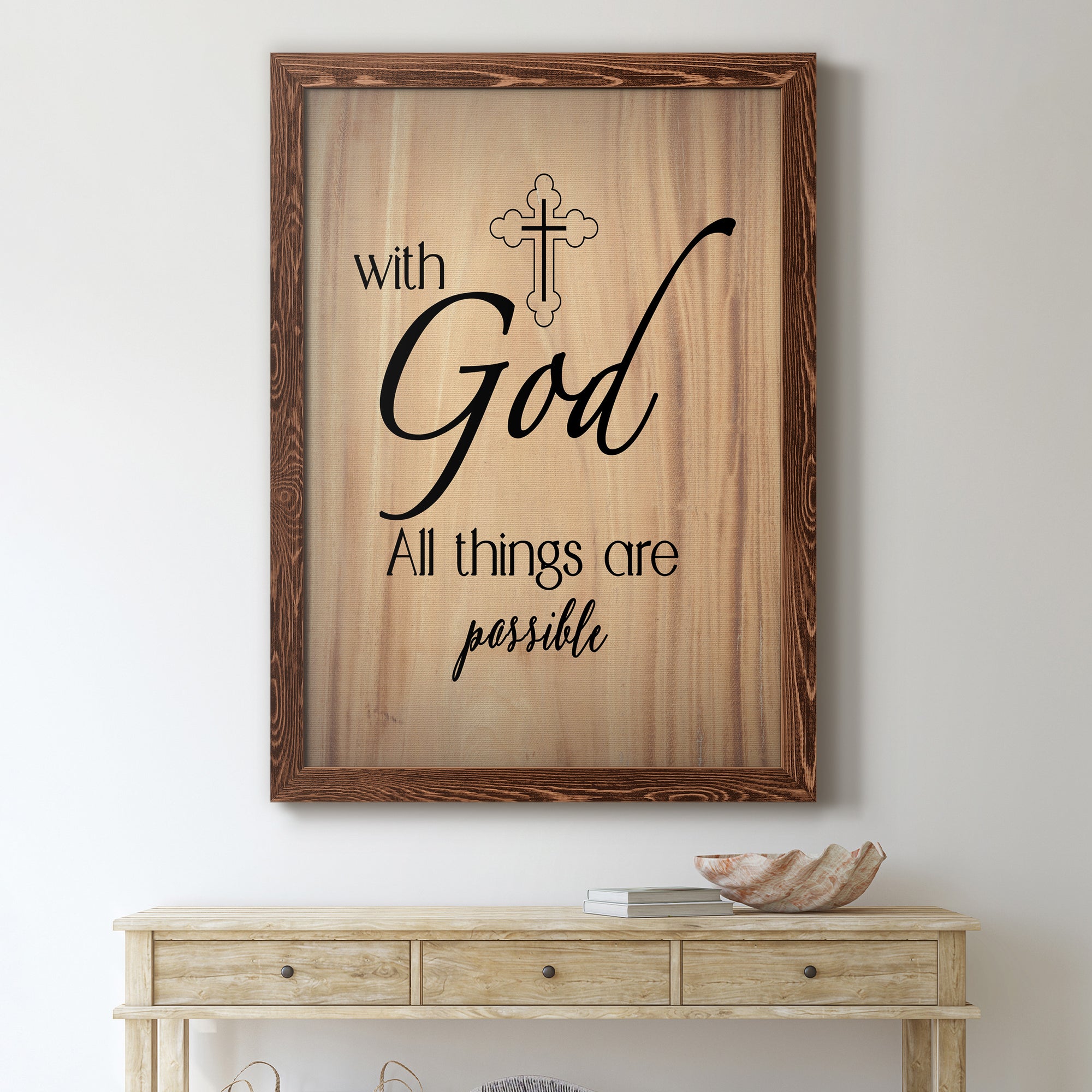 All Things Possible - Premium Canvas Framed in Barnwood - Ready to Hang