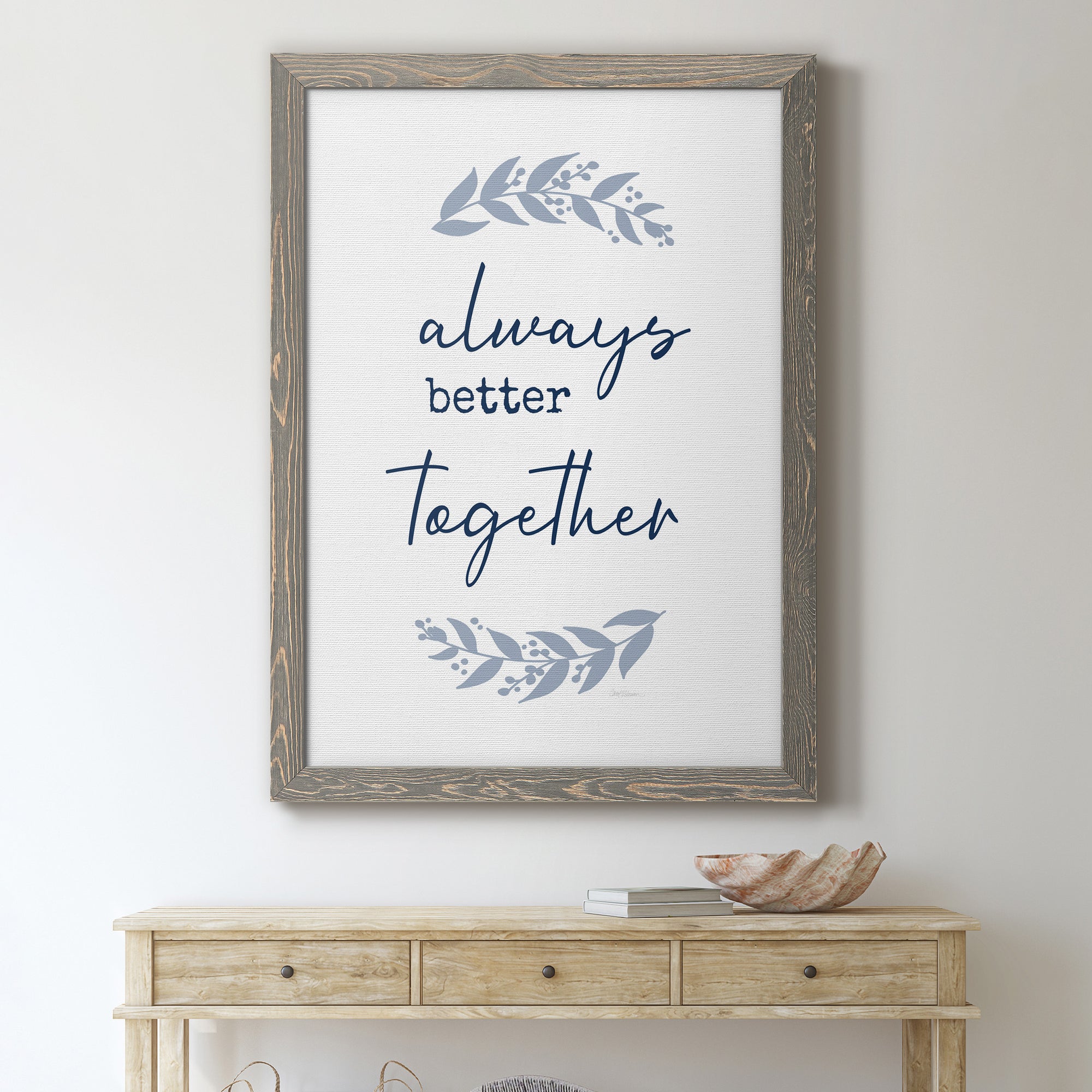 Always Together - Premium Canvas Framed in Barnwood - Ready to Hang