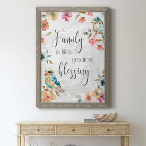 Spring Bird Blessing - Premium Canvas Framed in Barnwood - Ready to Hang