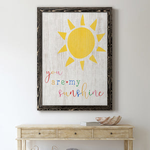 You are my Sunshine - Premium Canvas Framed in Barnwood - Ready to Hang