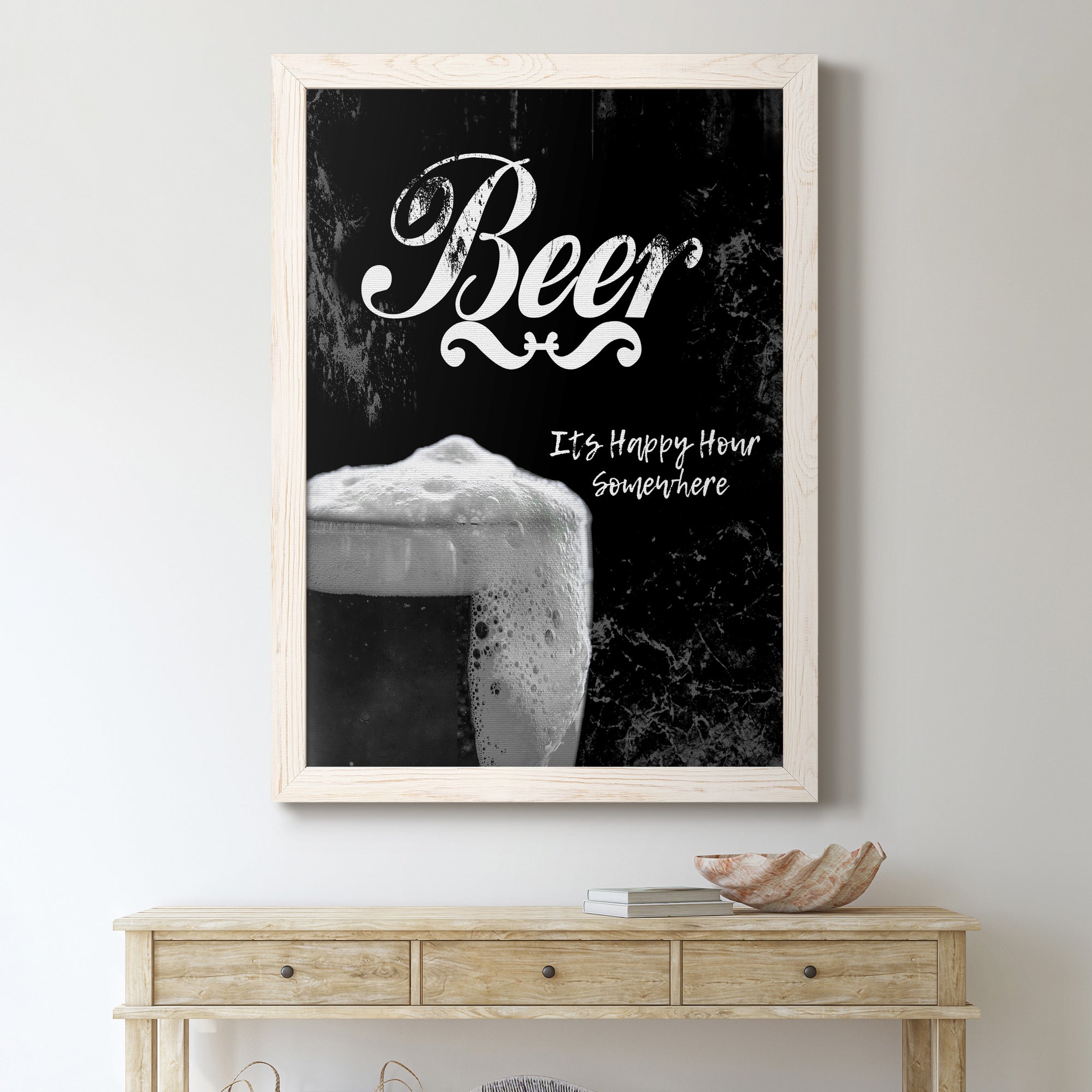 Beer - Premium Canvas Framed in Barnwood - Ready to Hang