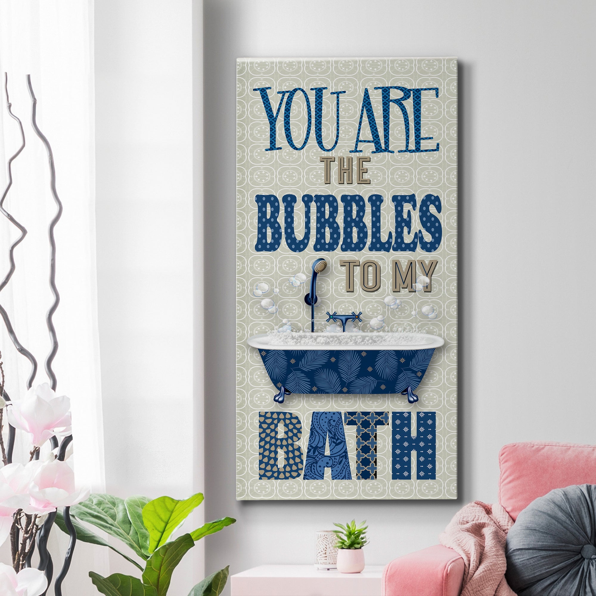 Bubbles to My Bath - Premium Gallery Wrapped Canvas - Ready to Hang