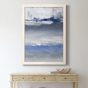 Soft Solace Indigo - Premium Canvas Framed in Barnwood - Ready to Hang