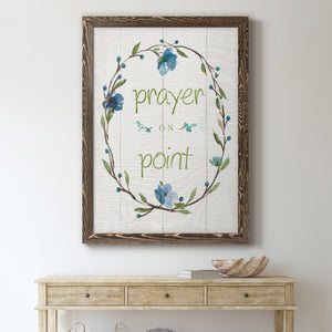 Prayer On Point - Premium Canvas Framed in Barnwood - Ready to Hang