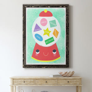Gumball Shapes - Premium Canvas Framed in Barnwood - Ready to Hang